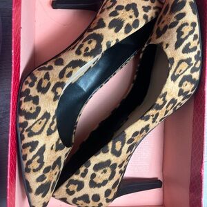 Kelly & Katie Tan Leopard Print Heels